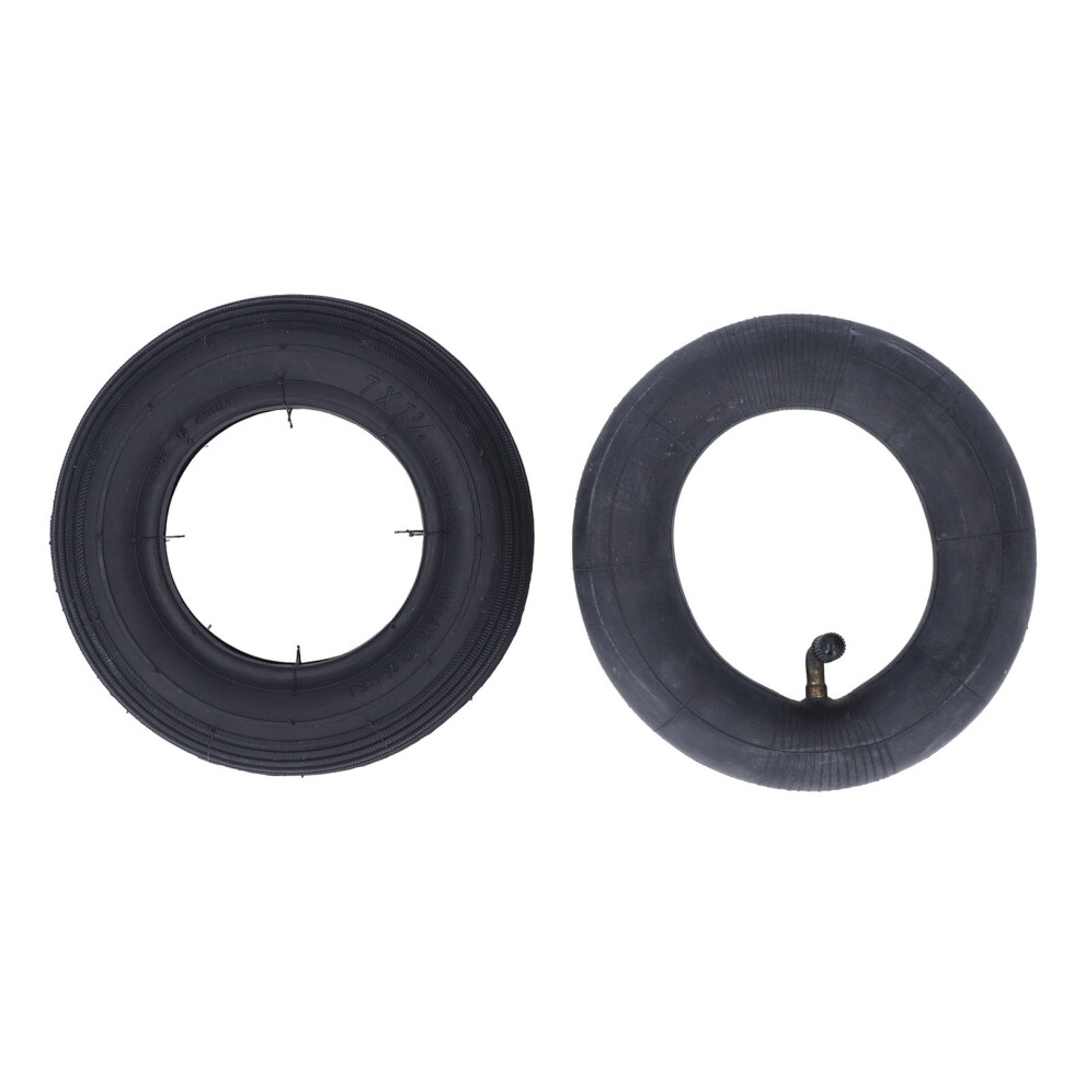 7 Inch Inflatable Pneumatic Tire Kit 35Psi Load Bearing Black