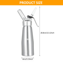 500ml Aluminum Cream Whipper 3 Tips Cleaning Brush