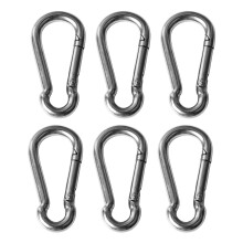 6x Federhaken 304 Edelstahl Karabiner für Rucksack