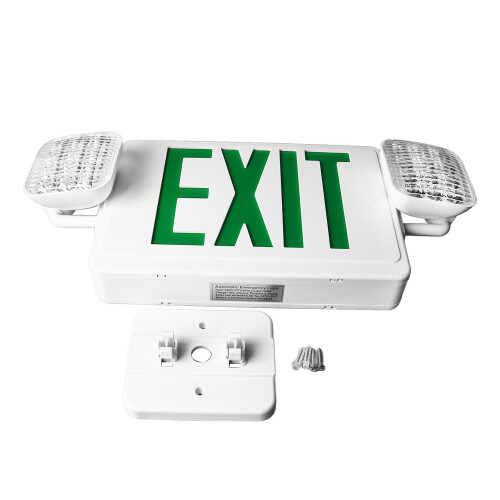 LED Emergency Exit Sign 2x3W Adjustable Green AC85-265V