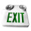 Exit Emergency Light Combo Green Sign Dual Head LED 85-265V 3