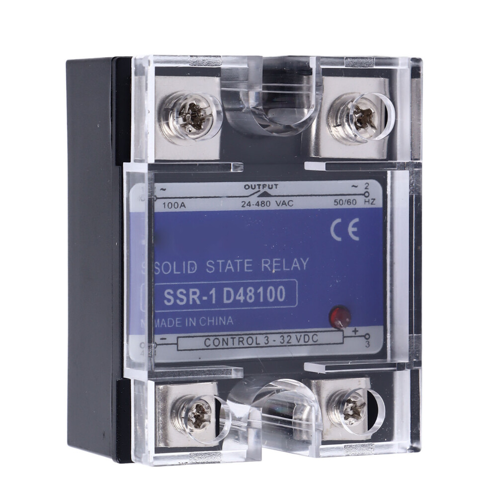 (100A) Solid State Relay Single Phase Dc To Ac Ssr 100A Dc3-32V Ac24-480V 323163303901