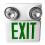 Exit Emergency Light Combo Green Sign Dual Head LED 85-265V 2