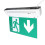 Exit Sign LED Battery Powered Emergency Safety Acrylic ABS Green 2