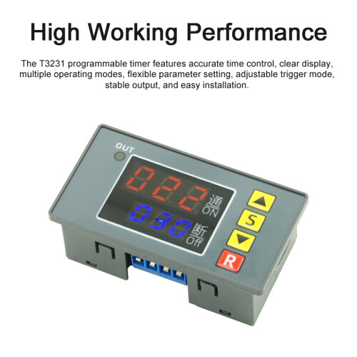 T3231 Programmable Time Controller 1-way Relay Switch Digital Delay 2