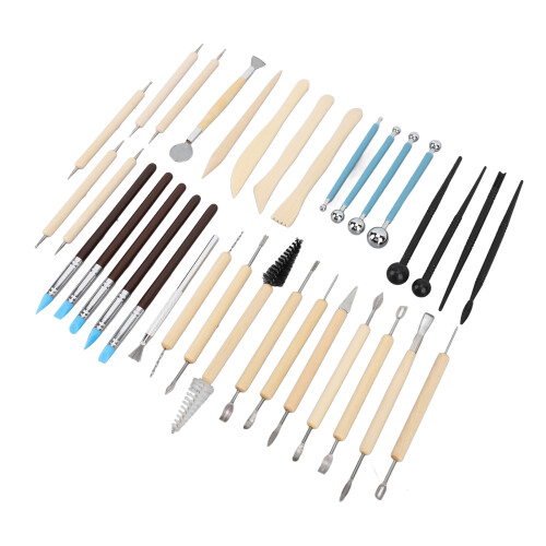 36Pcs Pottery Clay Sculpting Tools Kit Ceramic Carving Modeling 2