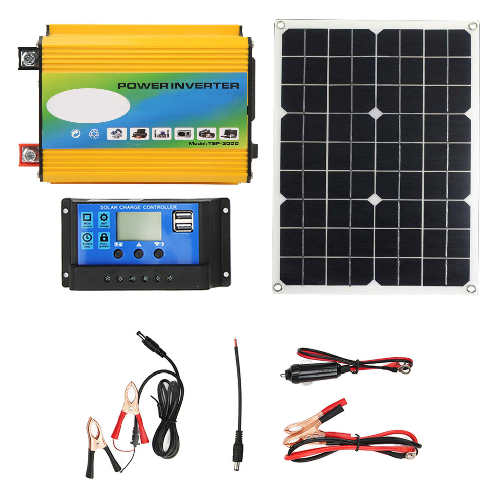 300W Solar System 30A 12V-24V Controller 18W 18V Panel Protection 323163306384