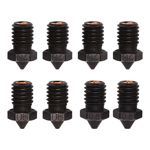 8x Stahl-Düse 0.4/0.6/0.8mm M6 für Anet8