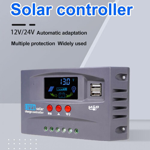 Solarladeregler 12V/24V Auto-ID LCD Dual-USB