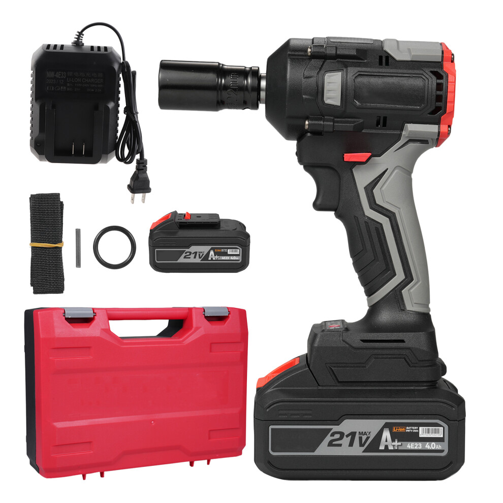 21V Cordless Impact Wrench 350N.m 1/2In Brushless Led Light 323163307473