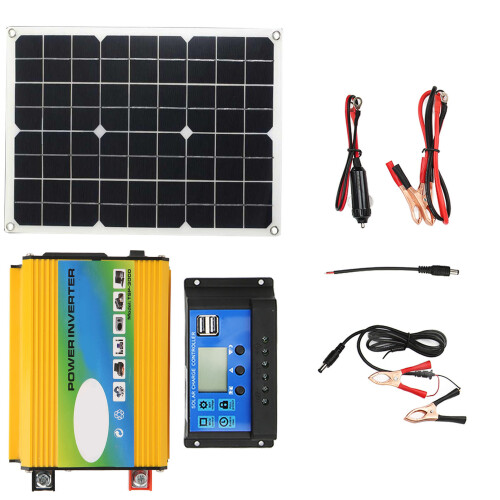 300W Solar System 30A 12V-24V Controller 18W 18V Panel Protection 2