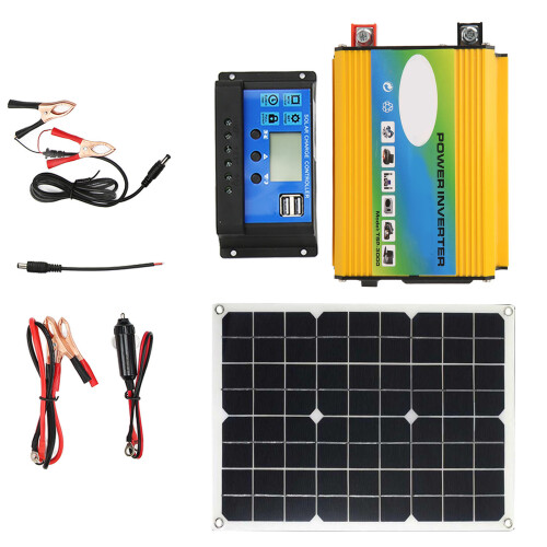 300W Solar System 30A 12V-24V Controller 18W 18V Panel Protection 1
