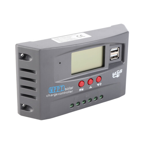 Solarladeregler 12V/24V Auto-ID LCD Dual-USB 1