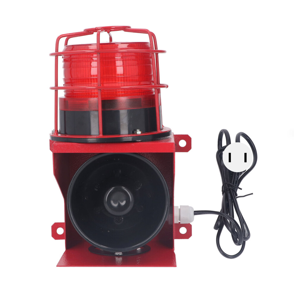 (Us Plug 110V) Industrial Siren Alarm 115Db 40W Led Strobe Wall Mount 110V 323163307947