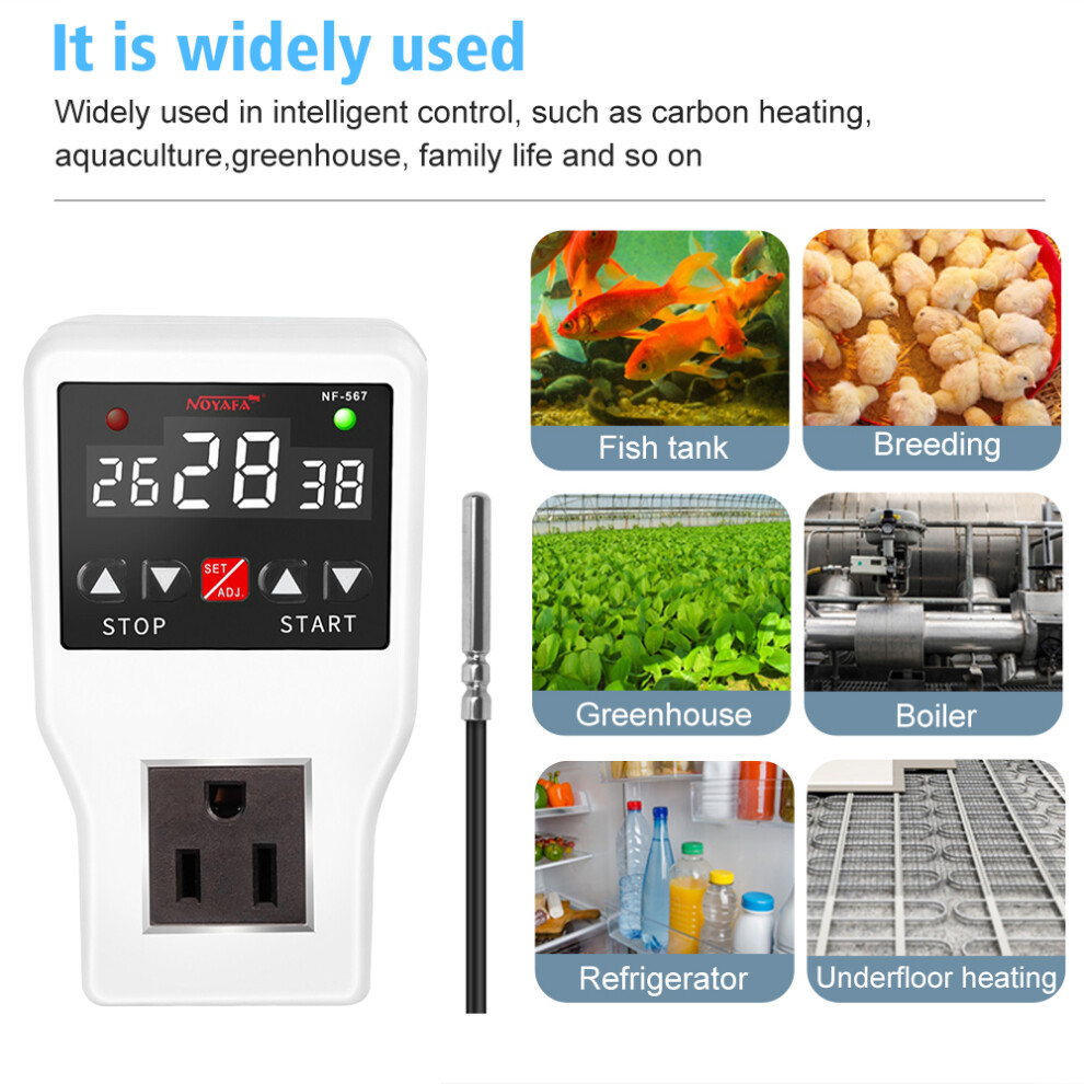 Noyafa Nf-567 Digital Thermostat 800W 10A 110V Timer Socket Us Plug 323163307718