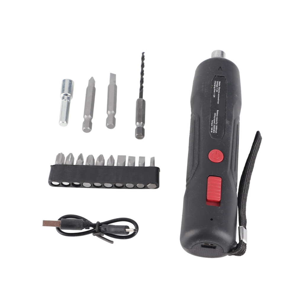 (15Pcs) Cordless Rechargeable Screwdriver With 30Pcs Bits For Repair 323163308241