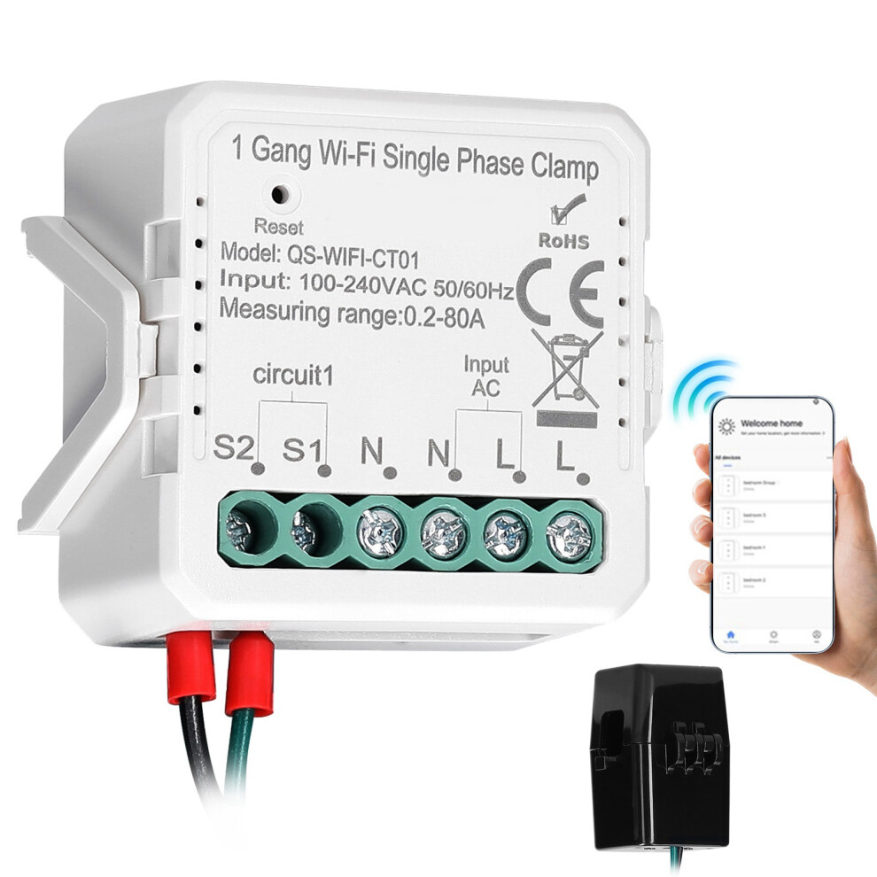 Tuya Wifi 2 Gang 80A Solar Pv Energy Meter App Control Timer 323163308227