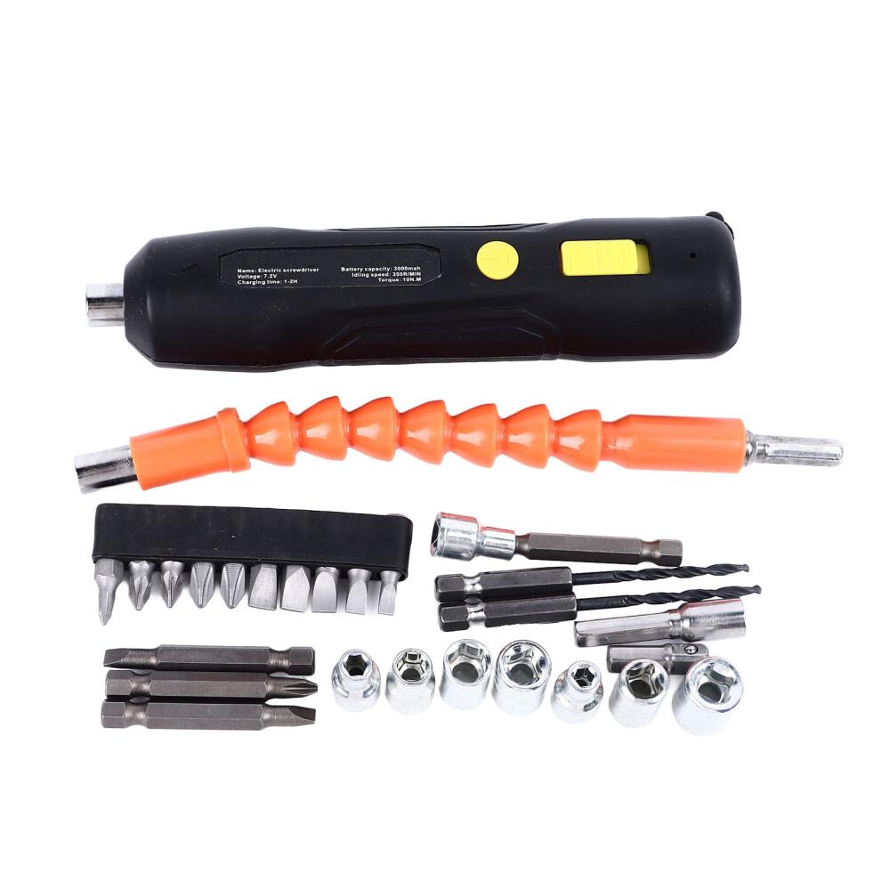 (30Pcs) Cordless Rechargeable Screwdriver With 30Pcs Bits For Repair 323163308234