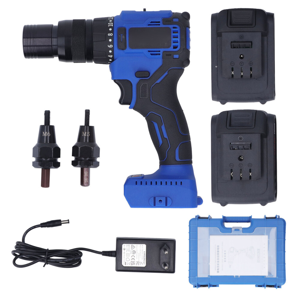 (Eu Plug) Cordless Rivet Gun M5 M6 Automatic Lithium Battery Blind Nut Riveter 323163308418
