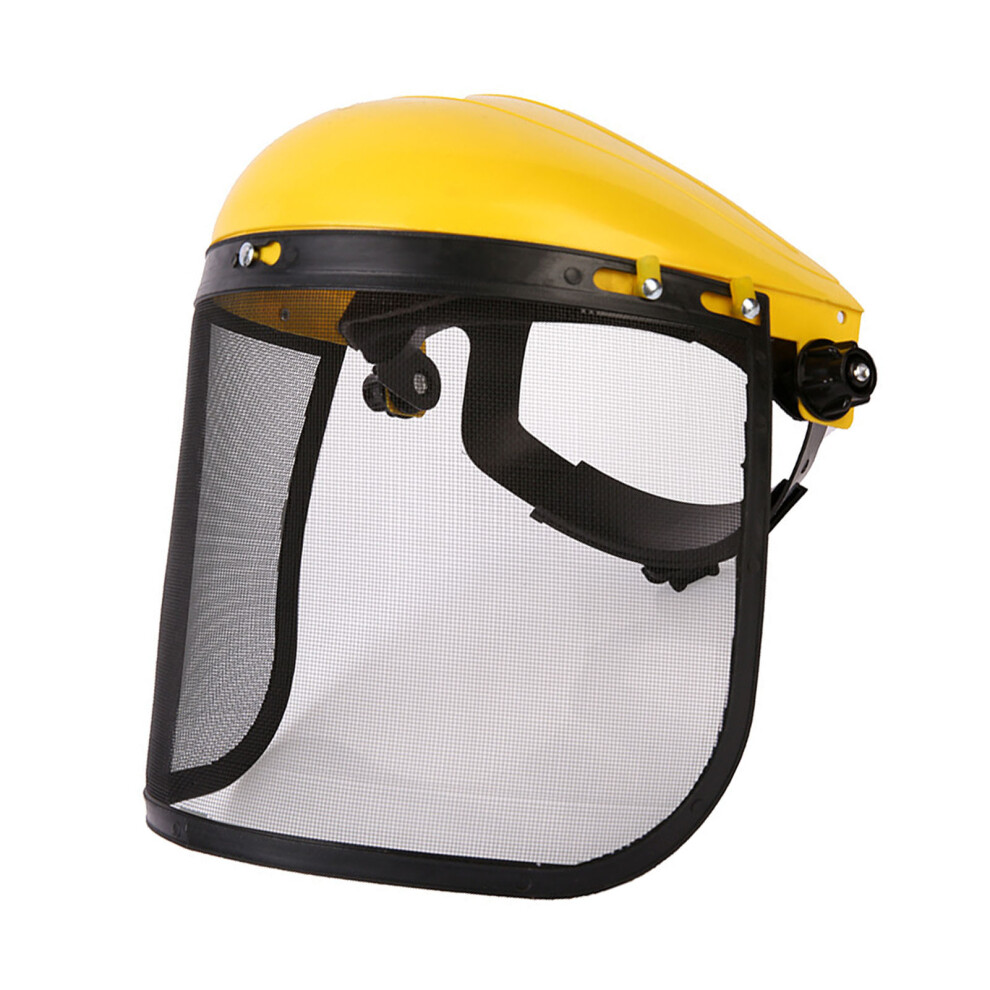 Chainsaw Helmet Sweat Absorbent Mesh Face Shield Bright Yellow 323163309026