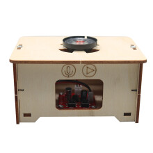 Holz-Schallplatten-Player Puzzle DIY Bildungsphonograph