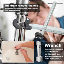 Teleskop-Becken-Schlüssel 3/8"-1-1/4" Abflussreiniger