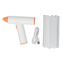 Battery Powered Heat Gun 20Pcs Glue Sticks Cordless for DIY Craft