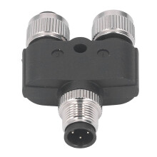 M12 Y-Typ 4-Pin IP67 wasserdicht flammhemmend Steckverbinder 4A