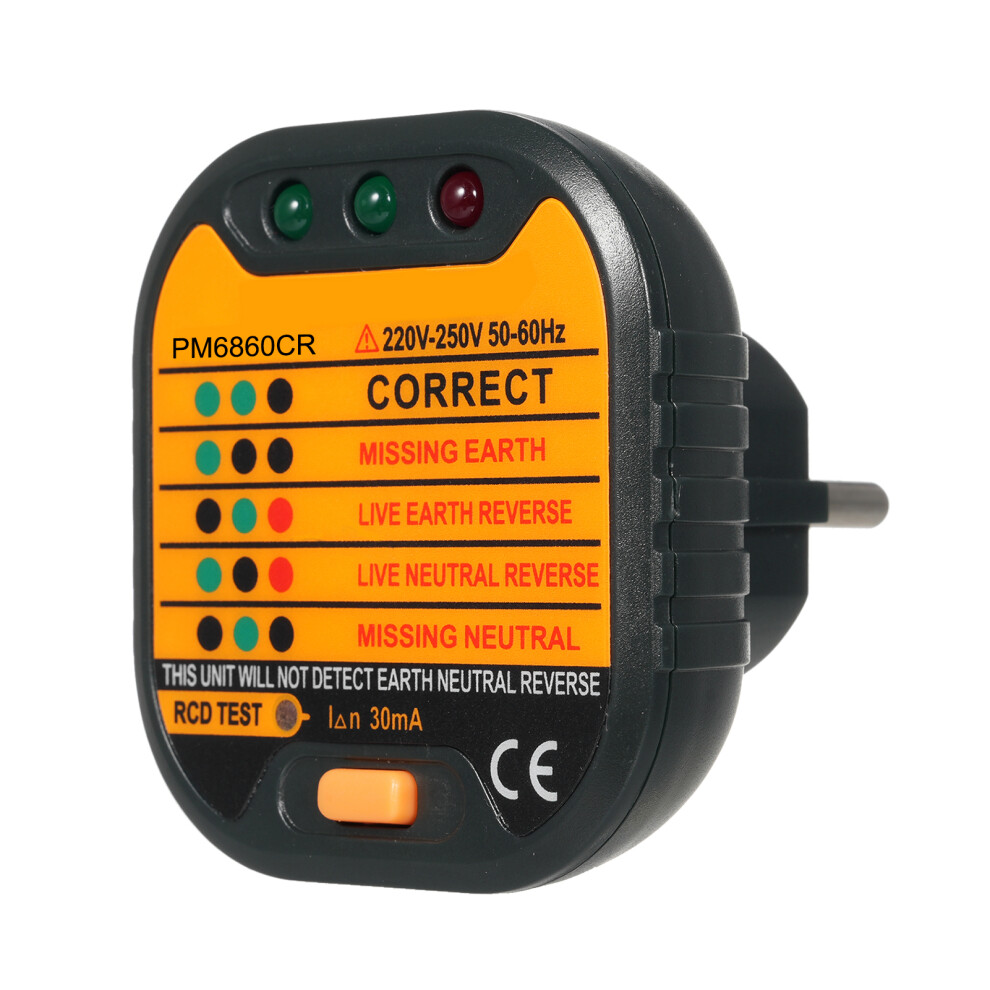 Portable Socket Tester Plug Outlet Circuit Polarity Voltage Tester 323163309750