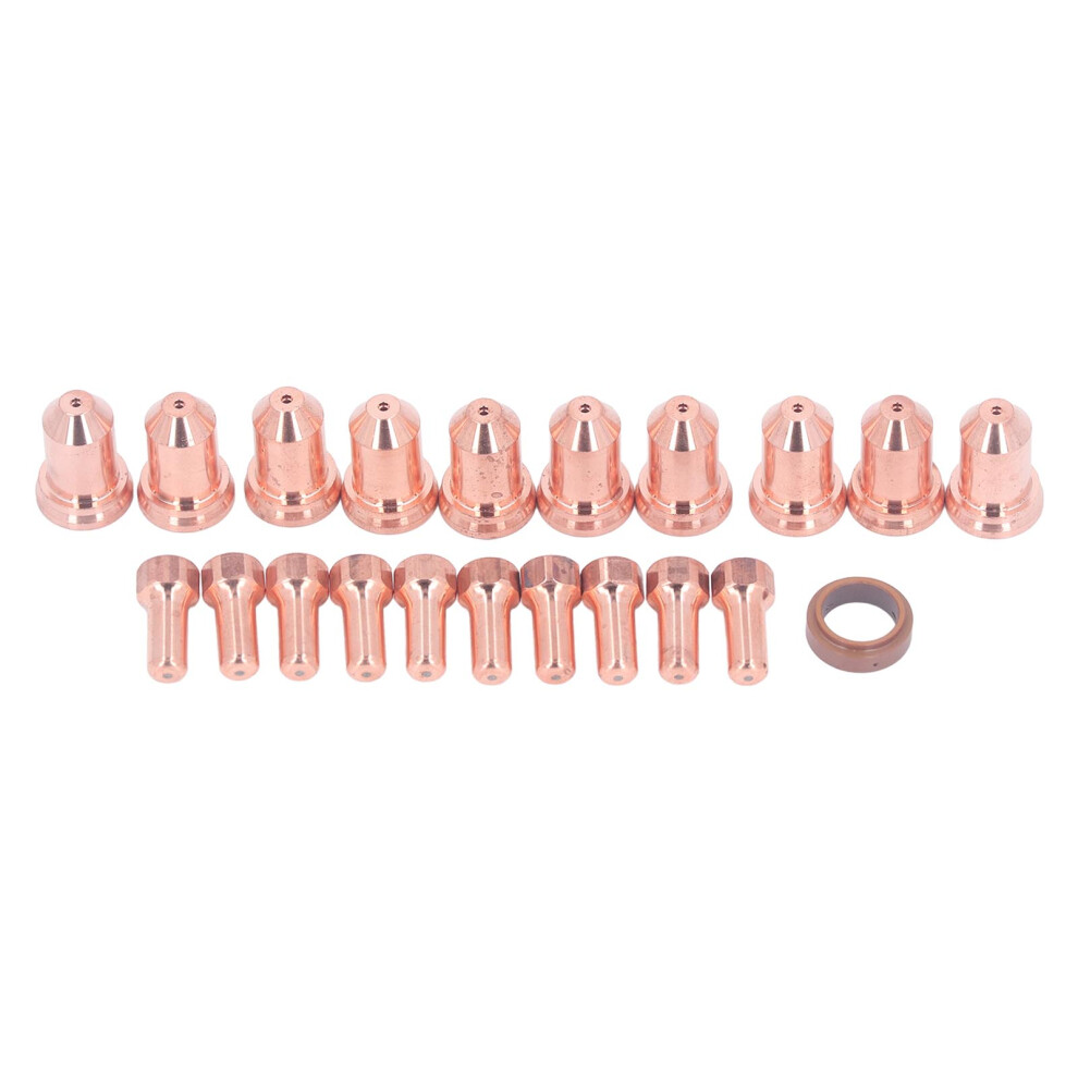 21Pcs Electrode Nozzle Set Brass 1.3Mm Dia For Pt80 40-50A 323163309798