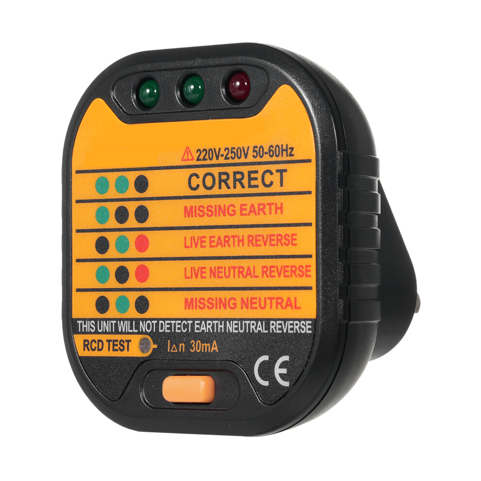 Portable Socket Tester Plug Outlet Circuit Polarity Voltage Tester 323163309767