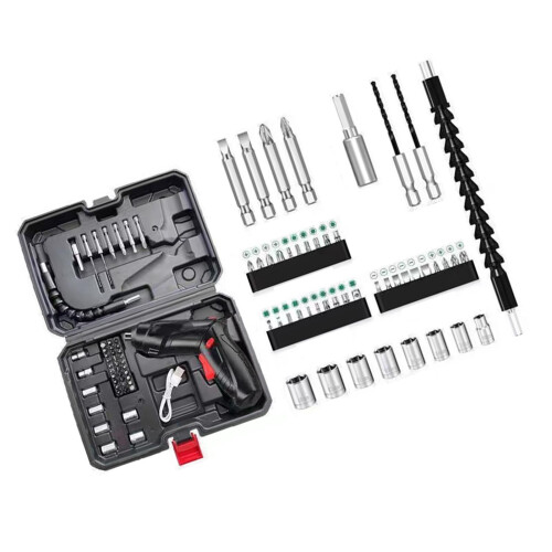 Akku-Schrauber-Set mit Ladeeinheit & Bits für Heimwerker 2
