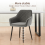 AINPECCA (Grey(Velvet), 2 Dining Chairs) 2 Dining Chairs 2