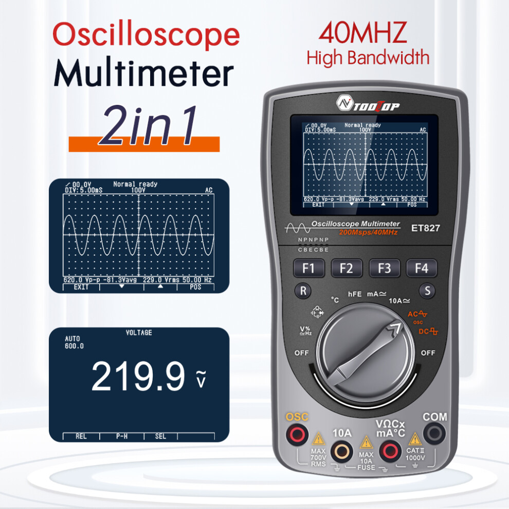 2In1 Oscilloscope Multimeter 40Mhz 120Msps Data Storage For Diy Test 323163310305