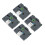 4Pcs 12mm Waterproof Black on White Label Tape Refill 4