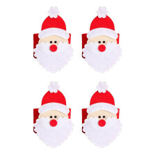 4 Stücke Weihnachten Santa Serviettenring Handtuchhalter