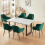 AINPECCA (Green(Velvet), 2 Dining Chairs) 2 Chairs Padded 8