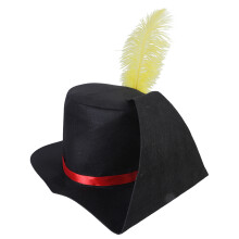 Unisex Black Christmas Hat with Feather Perfect for-Black