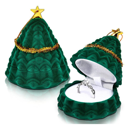 Necklace Ring Gift Box Ring Display Holder Christmas Ornament 2