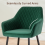 AINPECCA (Green(Velvet), 2 Dining Chairs) 2 Chairs Padded 4