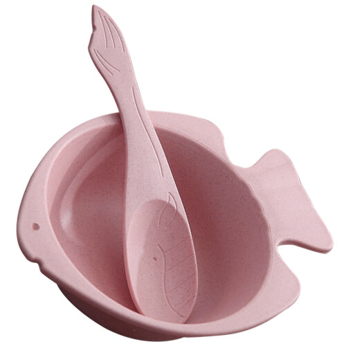 Set Onbreekbaar Cereal Bowl Van Tarwe Vis Met 2
