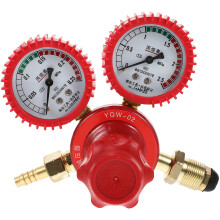 Alloy Body Dual Gauge Co2 Regulator Red for Welding and Dispensing