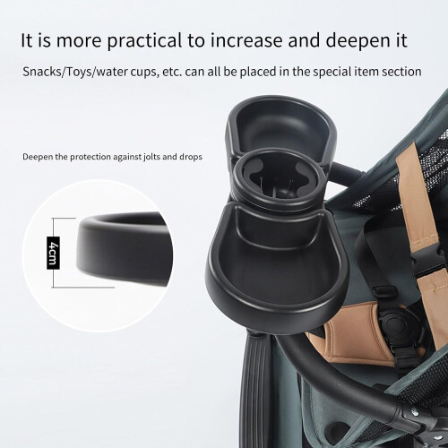 Practical Rotating Pram Tray For Food And Drinks Quick Install Lightweight Design Removable Tray 1