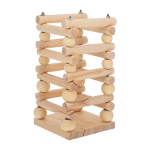 Futterbehälter Kaninchen Grasfütterung Holzständer Heurauf (Holzfarbe)