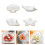 4Stk Obstservierplatten Seestern Transparent Golden 2