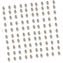 100 Stück Weihnachts-Schneemann-Perlen mit Loch, 16 x 20 mm,-B