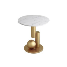 Couch End Table Nordic Style Marble Top Small Round Side Table 50cm Living Room Coffee Table Corner Table Bedside