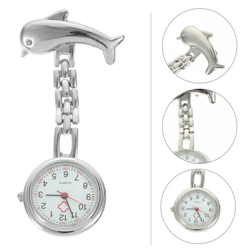 Nurse Pocket Watch Met Dolfijn Broche Steampunk 2