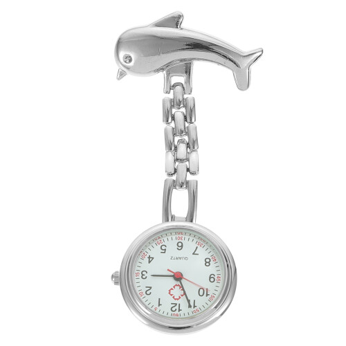 Nurse Pocket Watch Met Dolfijn Broche Steampunk 1