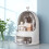 Living And Home Freestanding Large Rotating Makeup Organizer, White 2